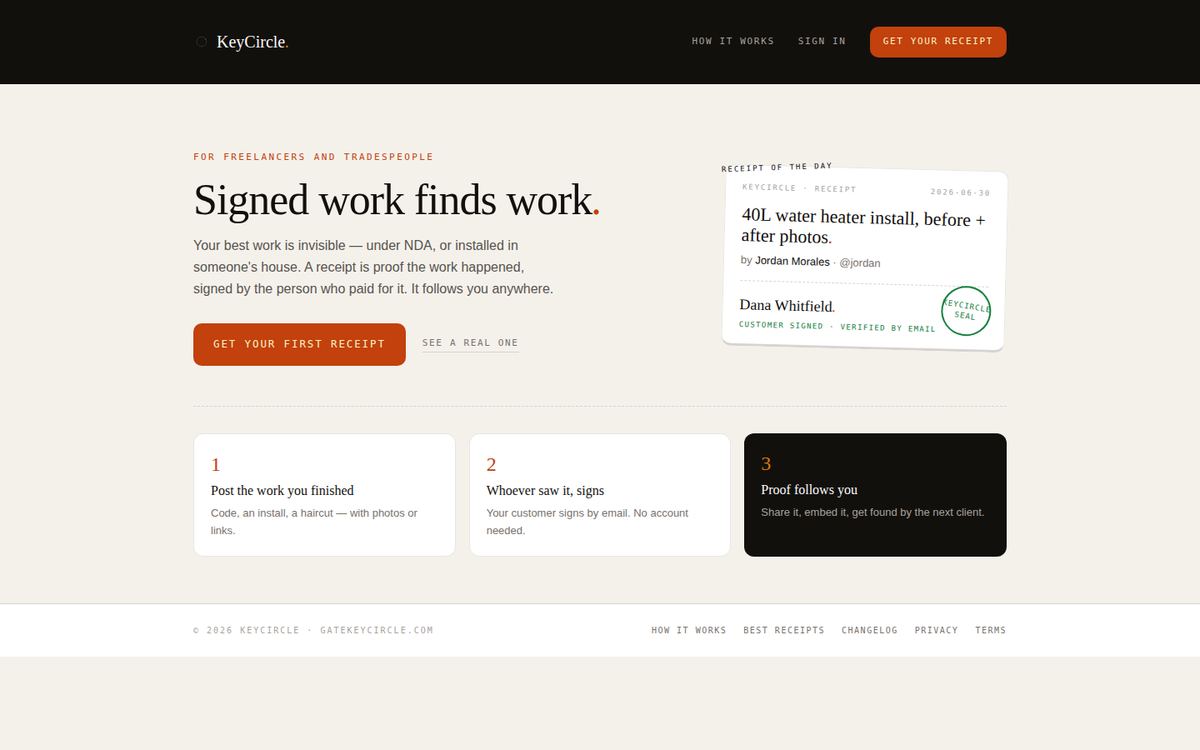 Screenshot of KeyCircle